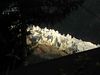 Katherine Copley > Close up of the sun on the seracs of the Bossons glacier
