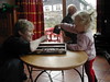 Katherine Copley > Emily and Kat "playing" backgammon