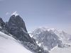 Katherine Copley > Aiguille du Dru and Mont Blanc from top of Grands Montets