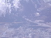 Katherine Copley > View into Chamonix (right in the middle of the picture, in between the V of the road, is the cluster of Mazots in the woods, where my sister and her husband have a place)