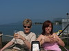Katherine Copley > Kat and Hannah - first drink of the holiday